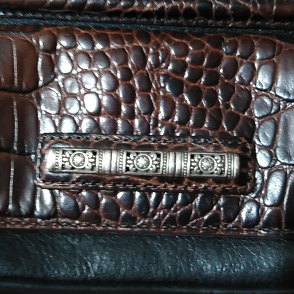 Small Brighton faux leather faux crocodile purse - Picture 7 of 13